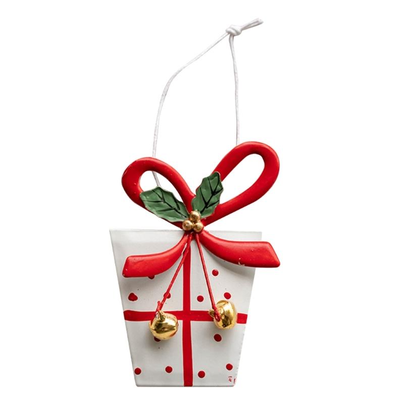 New Iron Christmas Tree Hanging Ornament Christmas Tree Star Snowflake Gift Box Xmas Party Home Decor Pendant Christmas
