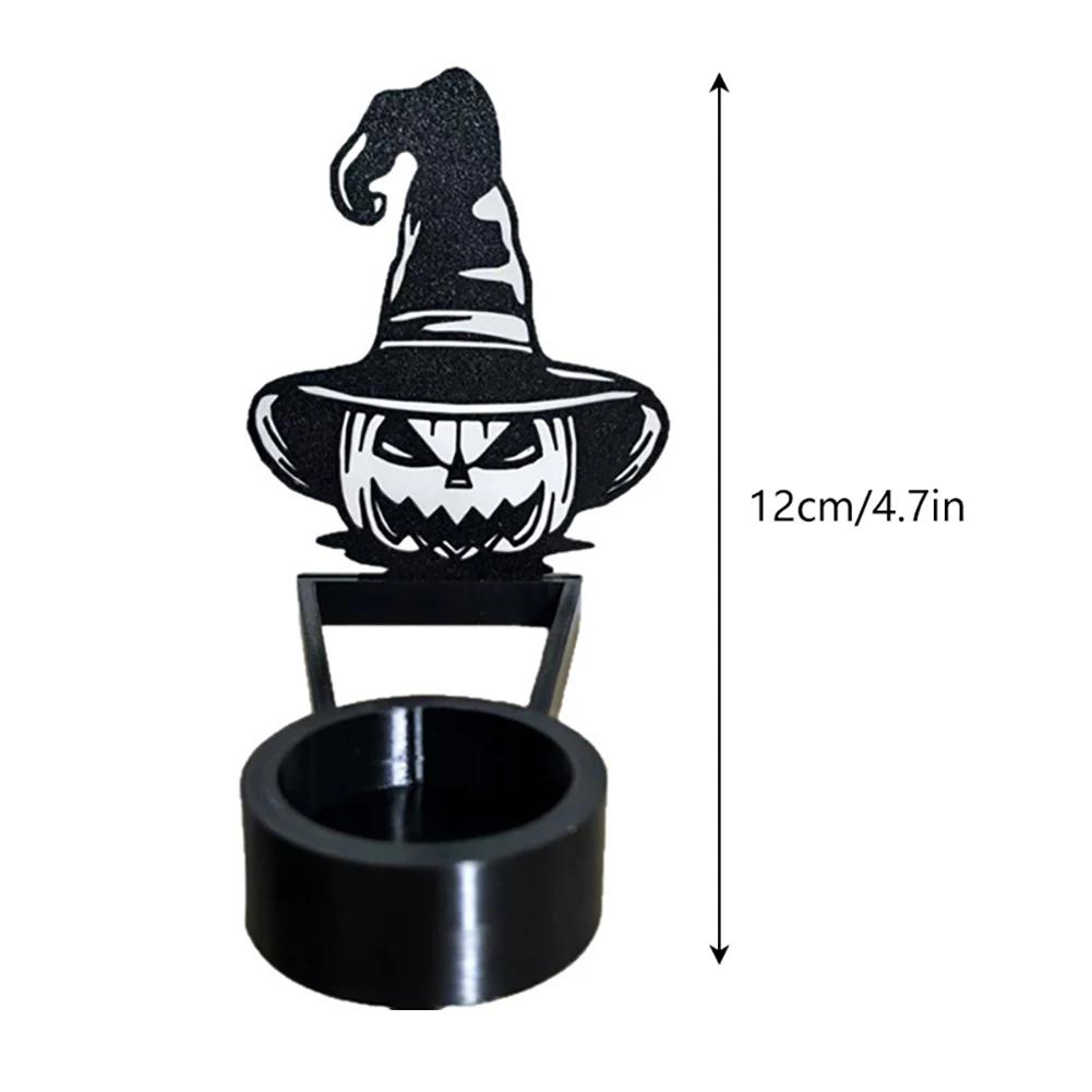 Horror and Fun Halloween Candlestick Projection Candle Shadow Table Ornament Atmosphere Ornament Party Decoration