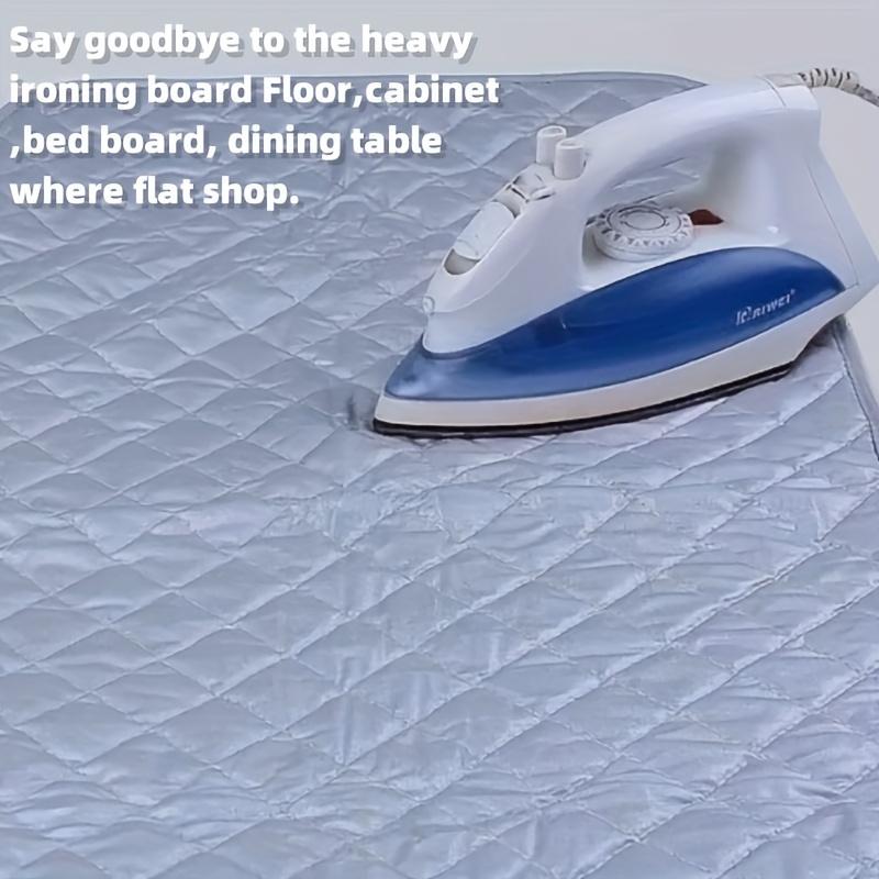Large Size Thickened Coated Silvery Ironing Board Foldable Portable for Home Travel Hotel Dormitory Desktop Ironing Pad