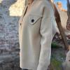 2025 Women's Fashion Long Sleeve Knitted Pocket Cardigan Sweater - Winter Outerwear
