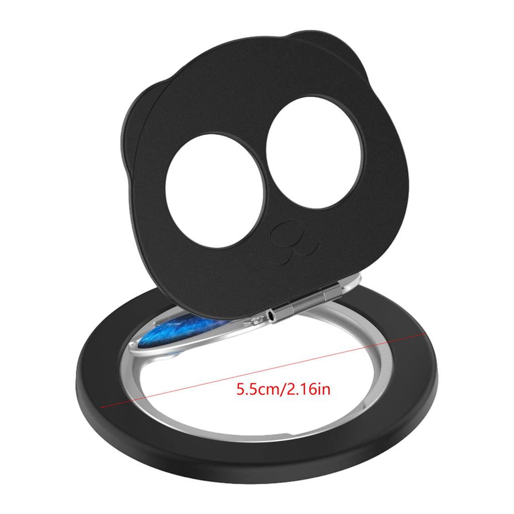 Magnetic 360 Rotating Phone Holder Double Fold Small for On the Go Use Strong Metal Stand Compatible for All Smartphones
