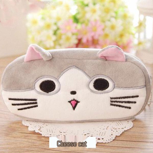 

Korean Style Cartoon Animal & Fruit Plush Pencil Case - Cute, Large Capacity, Multi-functional Storage Bag for Students