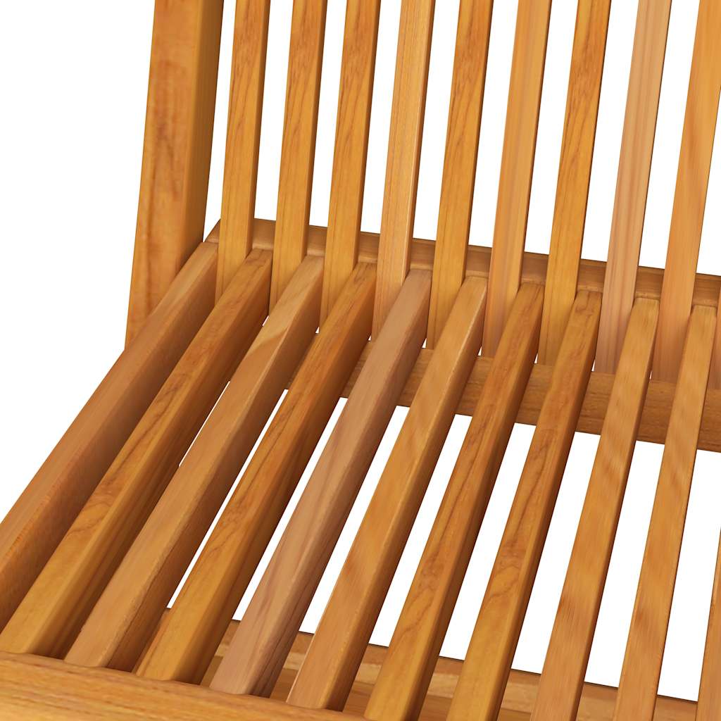 vidaXL Klappstühle mit anthrazitfarbenen Kissen, 2 Stück, Massivholz Teakholz
