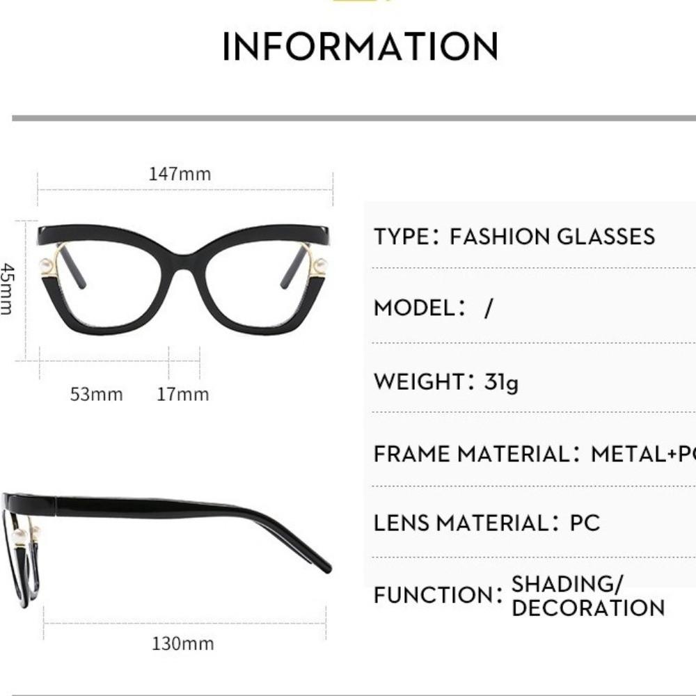 Pearl Decorative Cat Eye Reading Glasses Rainbow Gradient Candy Color Luxury Eyewear Frame High Quality Purple Vintage