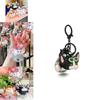 Cute Black White And Brown Devon Rex Cat Cartoon Keychain For Fun Accessories