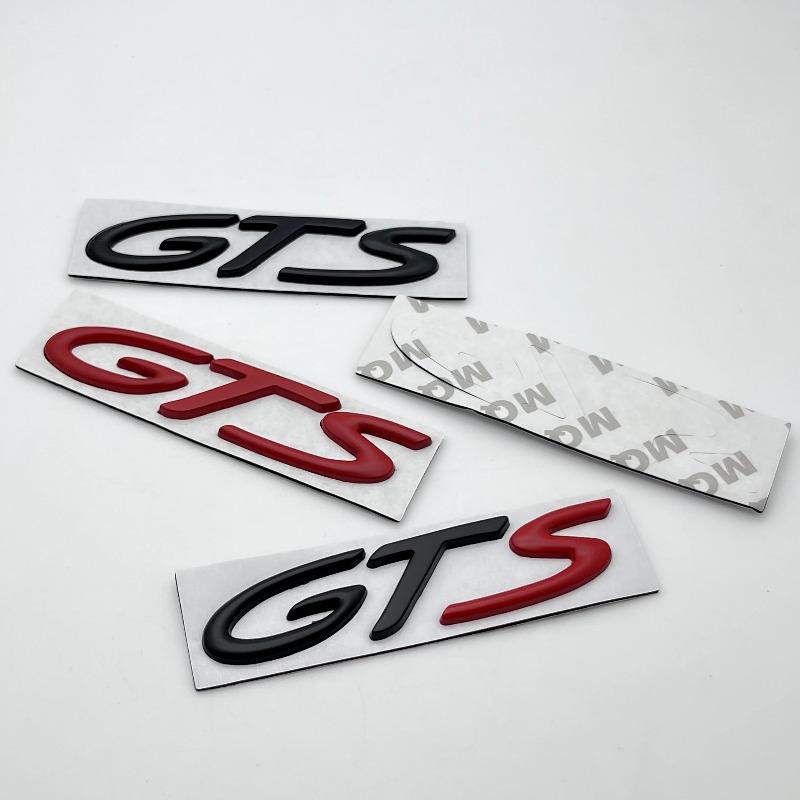 1pcs Metal GTS Letter Sticker Car Rear Emblem Fender Side Rear Tail Trunk Badge Sticker Styling Accessories For 911 718 928 901