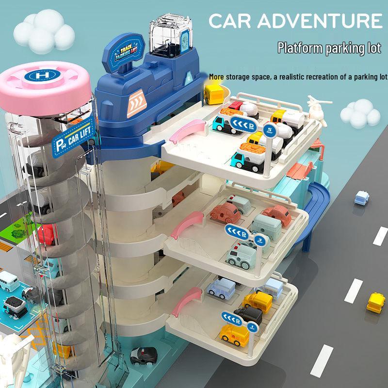 City Car Parking Adventure: Electric Track with Lights and Music