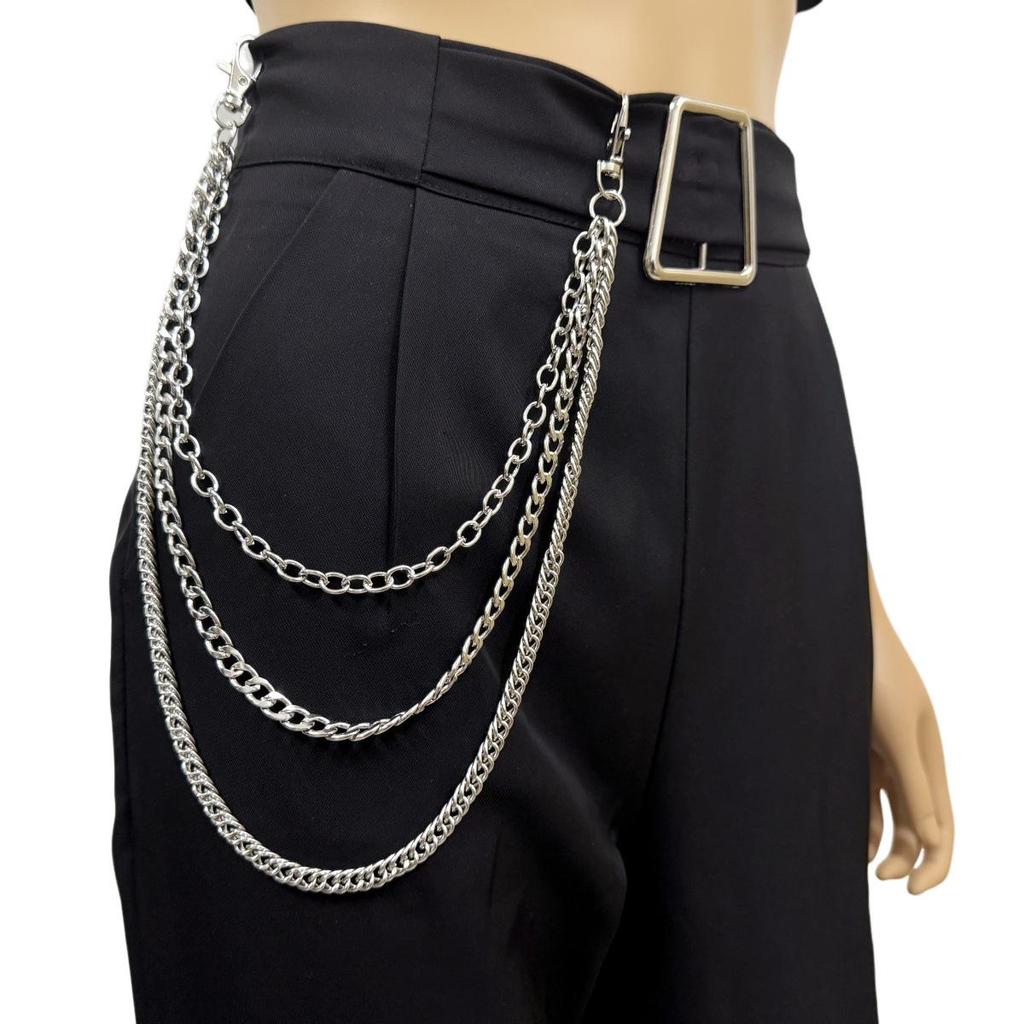 Multi-layer Metal Chain Pendant: Trendy Hip Hop Waist Accessory