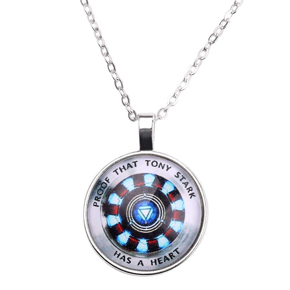 Heart Circle Pendant Necklace Men 