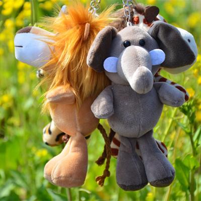 Poupée en peluche représentant un lion, un petit éléphant, un rhinocéros ou un tigre, série d'animaux de la jungle