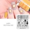 kads Nail Stamping Plates Rabbit Eggs Carrot Pattern Nail Art Stamp Template Manicure Template