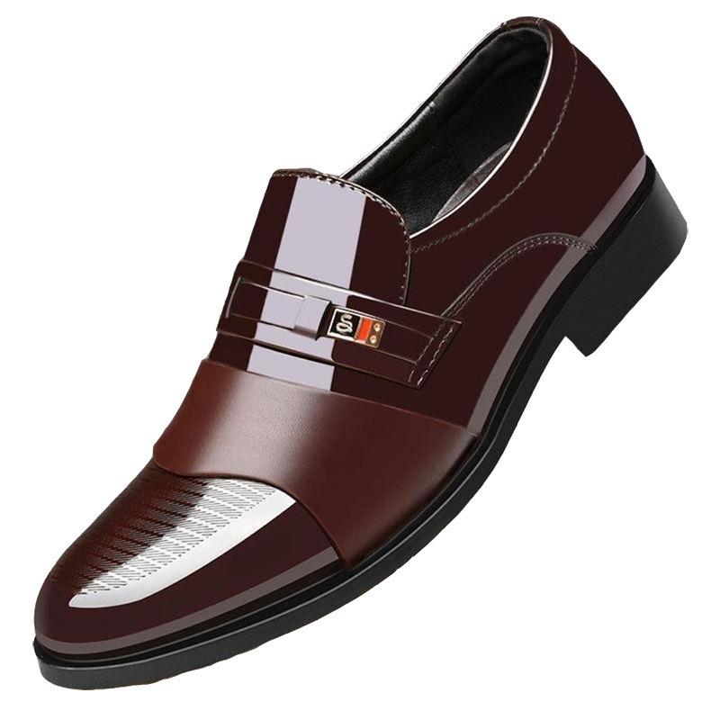 Leather Shoes Men's New Men's Leather Shoes Dress Business Casual Fashion Soft Sole One Pedal Casual Shoes