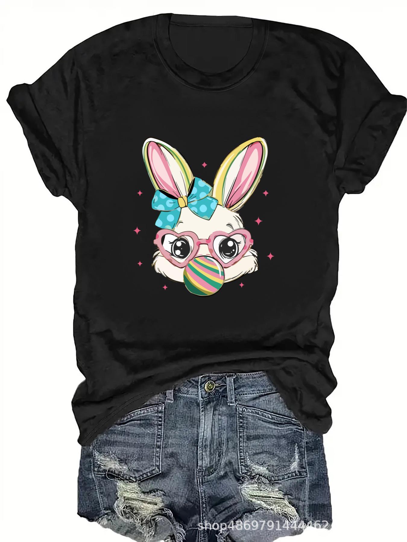 

Women s Cross-Border Fashion Round Neck T-Shirt Double Extra Large чёрный