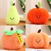 Adorable Cartoon Plush Fruit Series Stuffed Toys Featuring Persimmon Duck Pear Pumpkin And Blueberry For Home Decor
