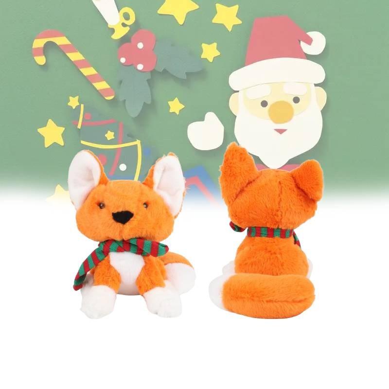 Fox Scarf Christmas Plush Toy Girl Children Birthday Holiday Gift Doll Decorated