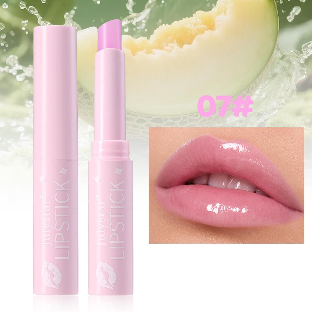 Julystar 8 Colors Fruity Color Changing Lipstick, Temperature Magic Mood Lip Balm, Moisturizing Hydrating Lip Glow, Natural Sheer Tinted Lip Makeup
