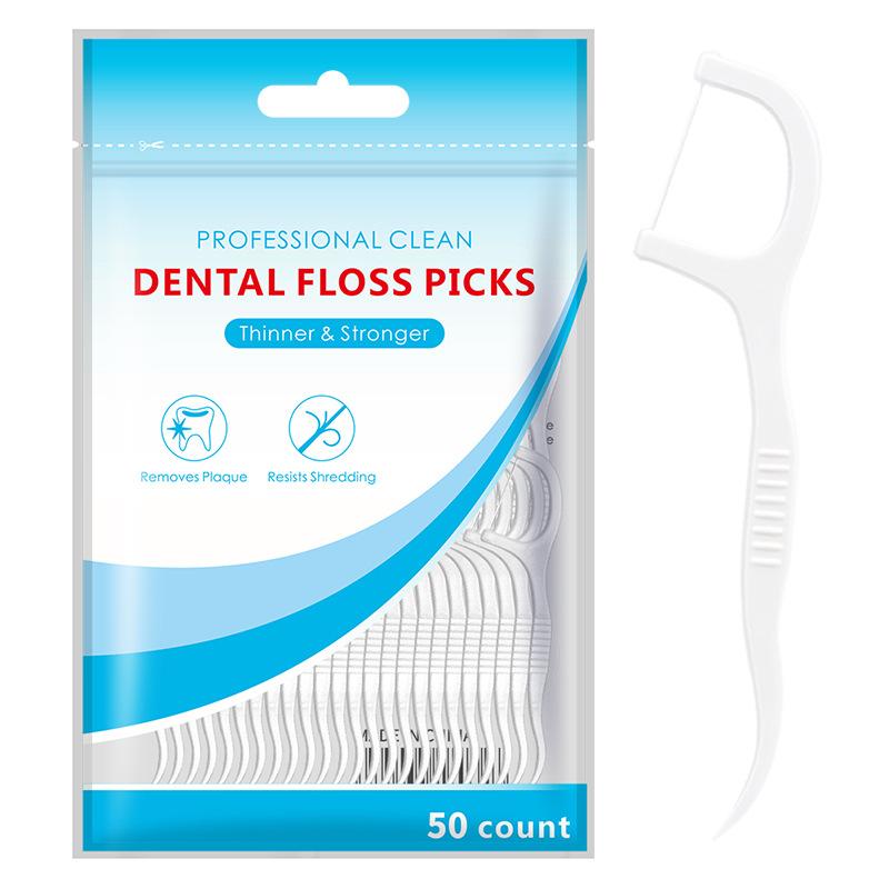 High-Tensile Plastic Floss Sticks 50-80 Count Oral Hygiene Toothpick Pack