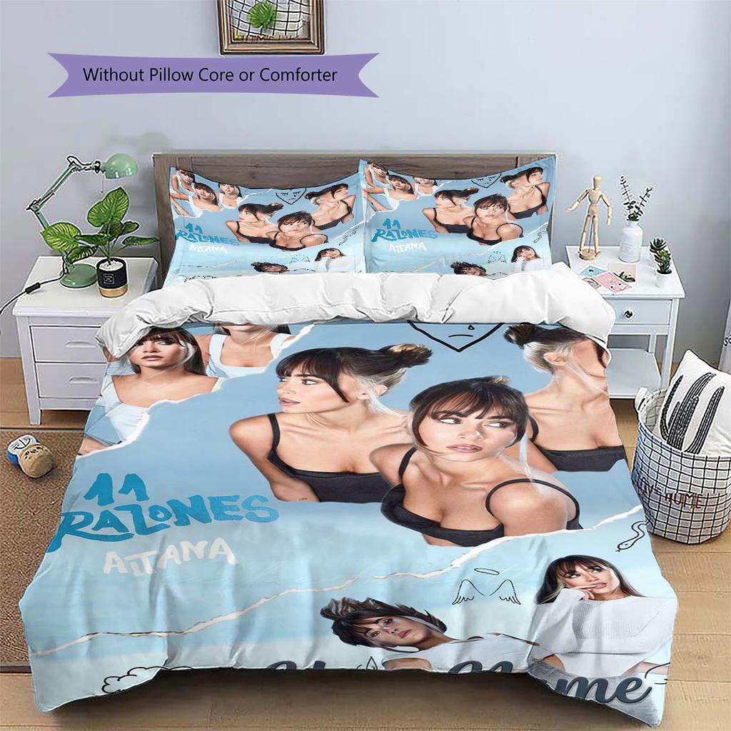 Aitana Custom Name Pattern Bedding,Quilt Set Quilt Cover Pillowcase Home Birthday Gift(1 * duvet cover + 2 * pillowcase, without core)
