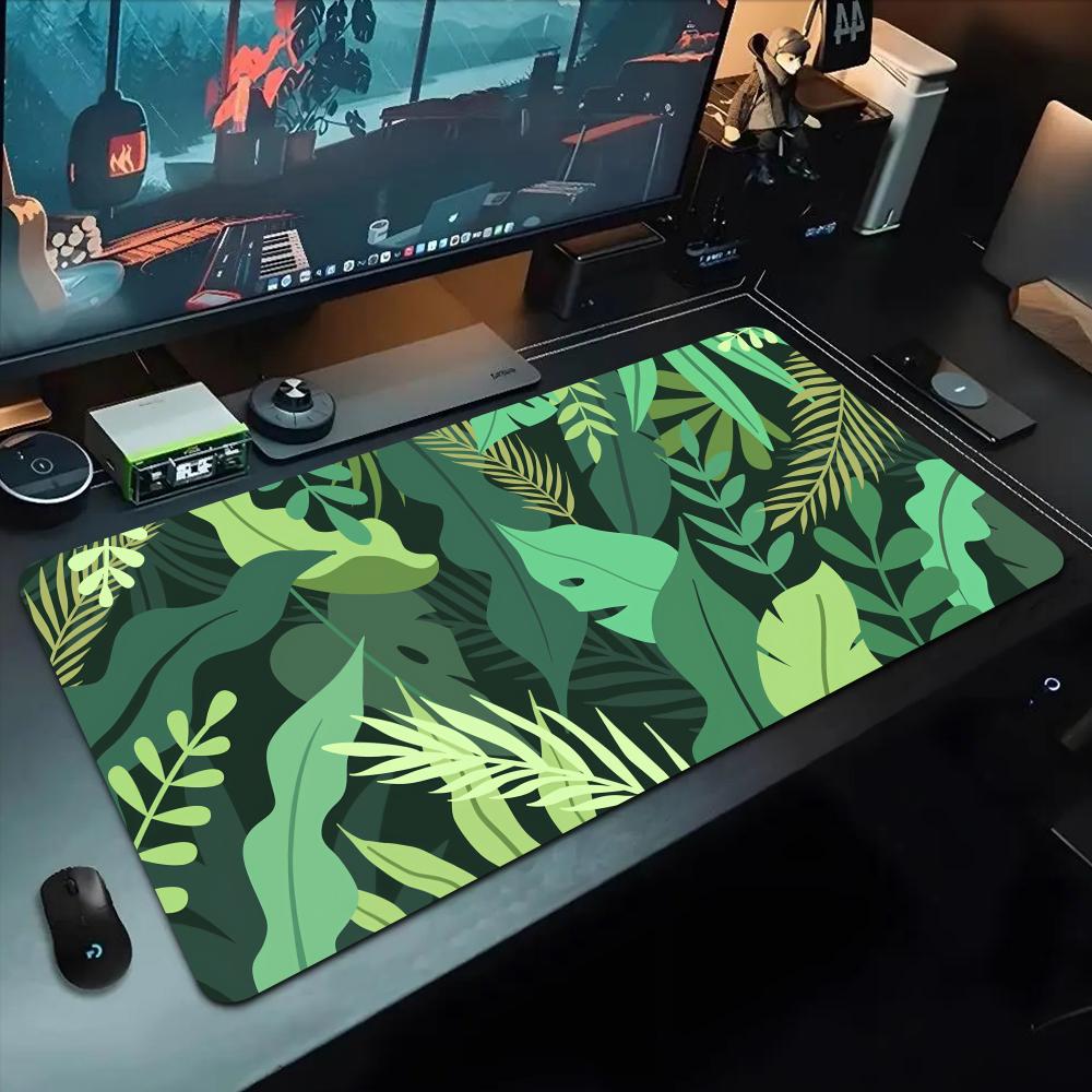 Tropical rainforest plant Mouse Pad 500X1000 mm Large Gaming Mousepad Gamer XL Rubber Otaku Keyboard Pad Laptop Desk Mat