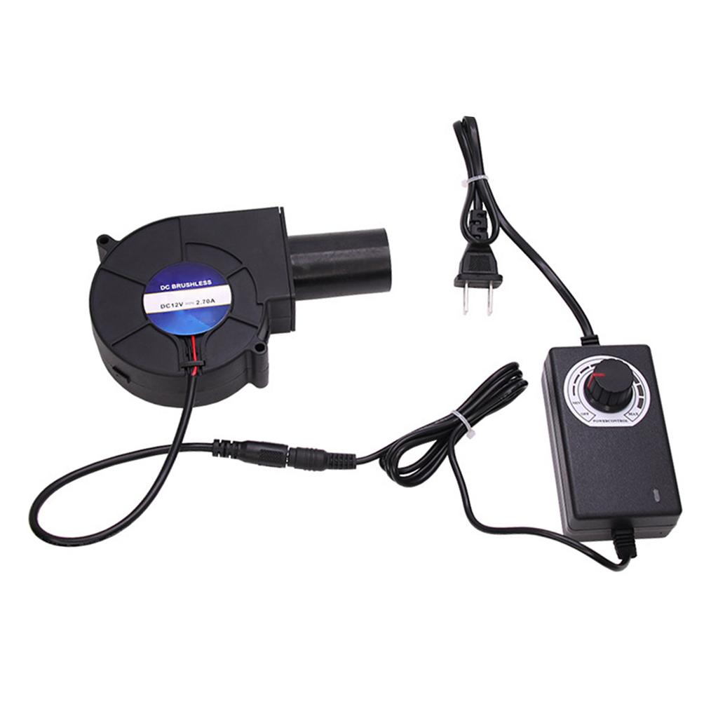 Effizienter 12V Altöl-Brenner Heizgebläse Lüfter Einstellbare Drehzahl 35CFM Geeignet für BBQ Brennholzofen Metallschmelzen