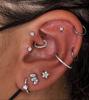 10PCS Hip Hop Star Leaf Charm Earrings, Multiple Women's Hoop Ear Set, Copper Jewelry for Music Festivals