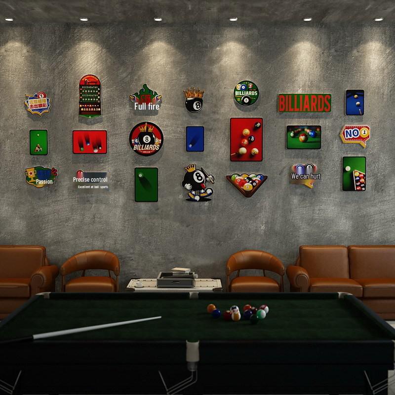 

LED048 Billiards & Table Tennis Club Wall Decor Set Without Light