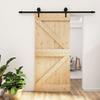 VidaXL Sliding Door and Hardware Kit 95x210 Cm Solid Pine, Interior Door, Interior Barn Door 3203229