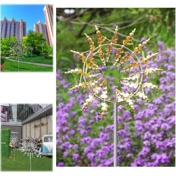 Einzigartige und magische Windmühle, kinetische Windskulpturen & Spinner, 3D-Windspinner, bezaubernder Windspinner für Hof und Garten, Windfänger