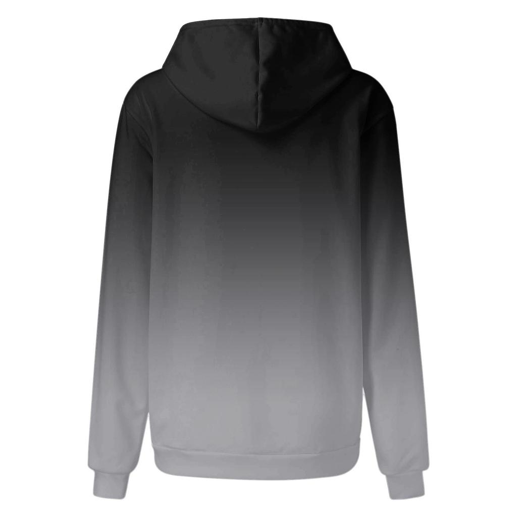 Women's Fashion Loose Casual Daily Long Sleeve Gradient Patchwork Top