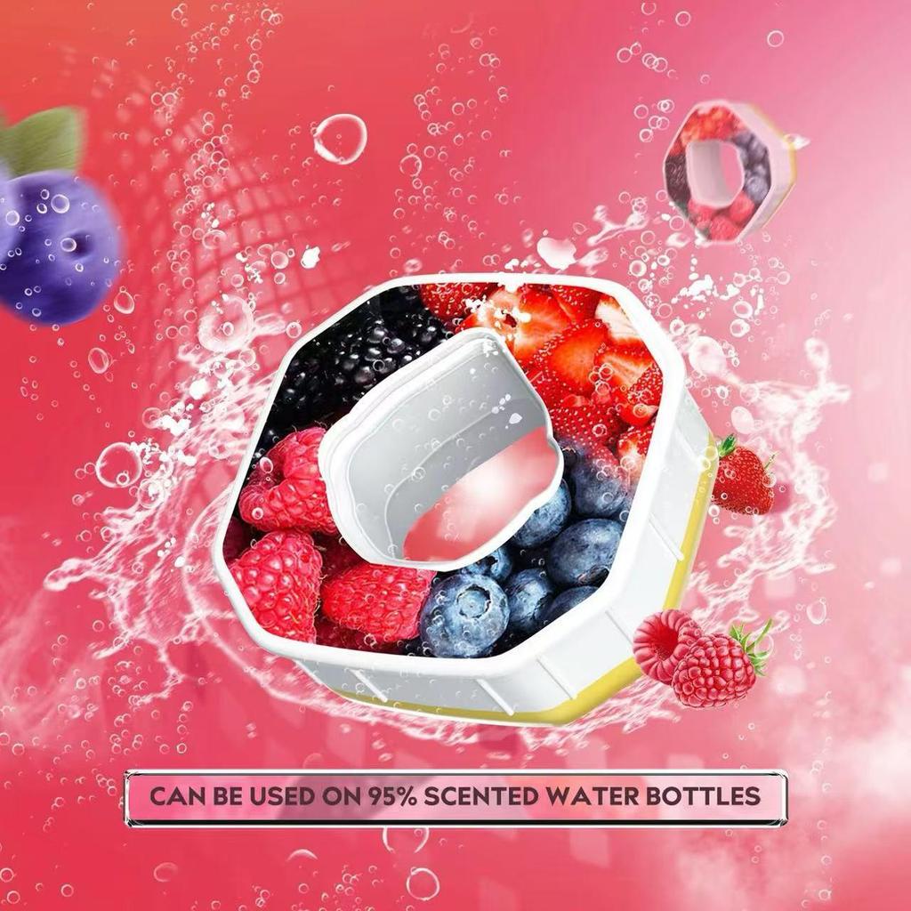 Square Scented Water Cup with Zero Sugar & Calories – Extract Scent Ring for Fun, Flavorful Drinking.