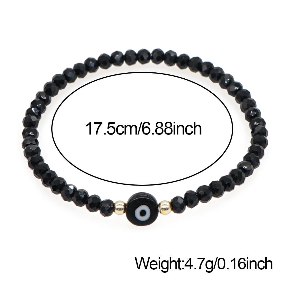Multicolor Crystal Evil Eye Bracelet - Trendy Beaded Design for Everyday Wear