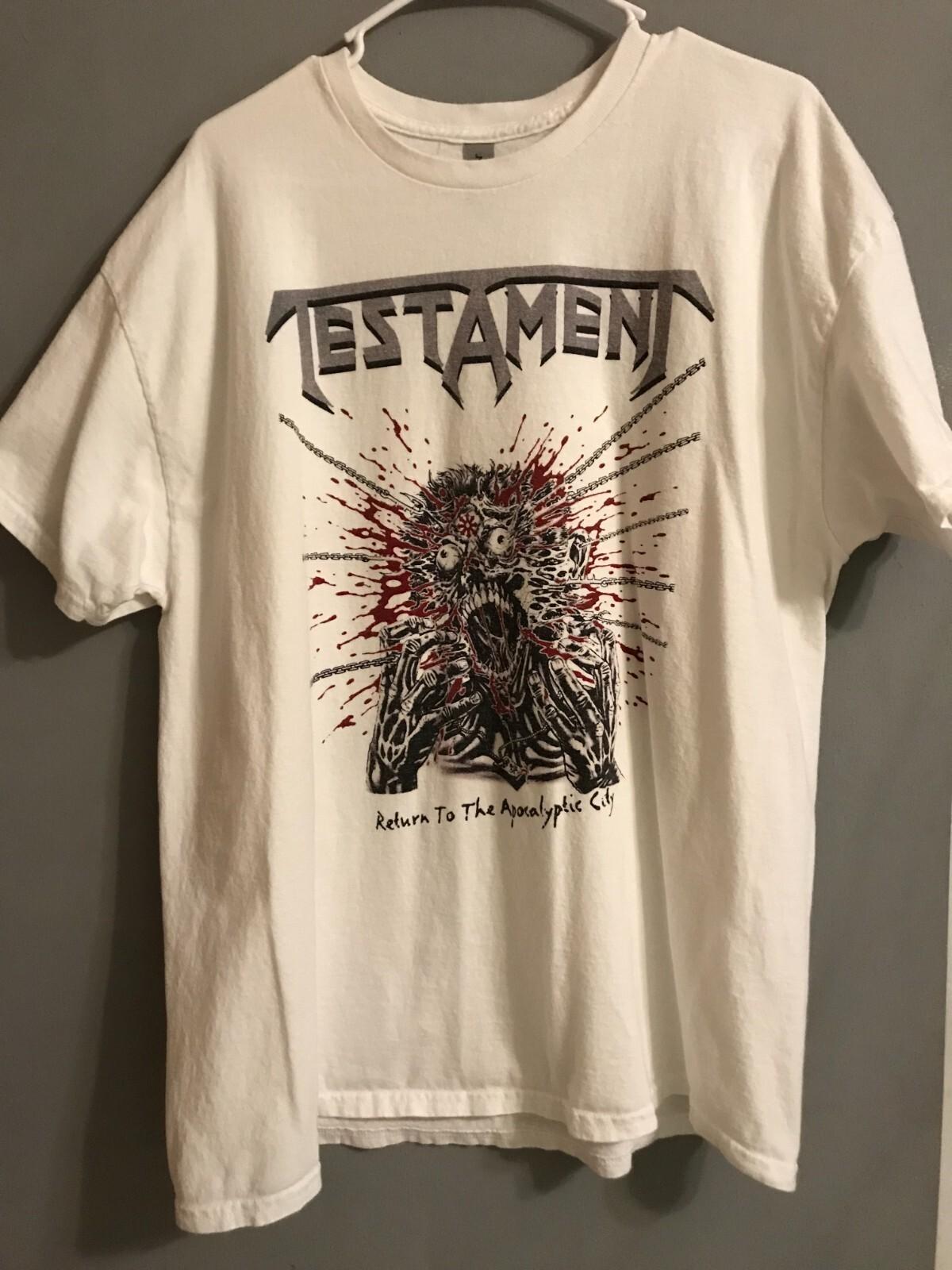 testament band apocalyptic city boot shirt reprint AN56157 M