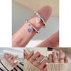 Silver Versatile S925 Heart Ring With Dazzling Zircon Stones For Special Occasions