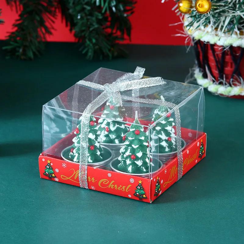 

Christmas Candle Set Old Man Tree Snowman Christmas Eve Romantic Ornament Candlelight Dinner Home Decoration Small Candles