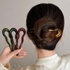 Fashion Acetate Hair Sticks For Women Girls Shell Hair Clip Pins U Shape Hairpins Hair Bun Maker Fashion Hair Accessories
