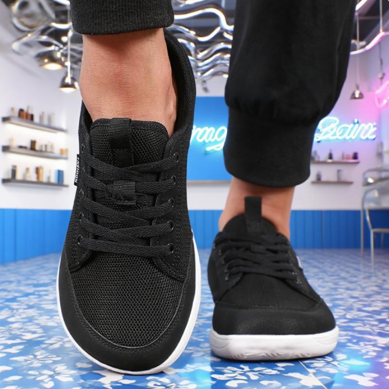 Men Wide Barefoot Shoes Unisex Trail Running Breathable Non-Slip Minimalist Walking Shoes Trendy Mesh Casual Wide Toe Sneakers