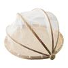 Bamboo Woven Basket Anti-Mosquito Net Fruit Vegetable Basket Dustpan Tent Basket Tray Portable Outdoor Picnic Mesh Net Cover