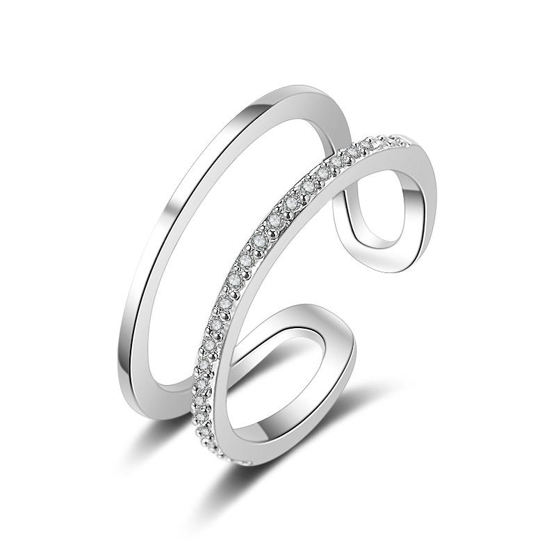 New 925 Silver Ring Heart Sparkle AAA Zircon High Quality For Women Rings Wedding Fine Jewelry Accessories Party Gift