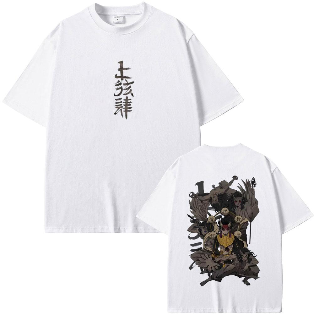 

New Anime Demon Slayer Hantengu Merch Tshirts Unisex Women Cartoon Casual Pure Cotton T Shirt Male Oversized Short Sleeve Tshirt L