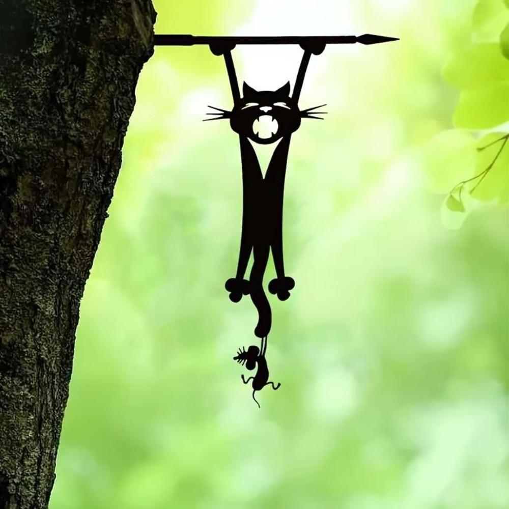 Metal Funny Silhouette Garden Stake for Lawn Yard Outdoor Indoor Home Decor Gift Halloween Christmas