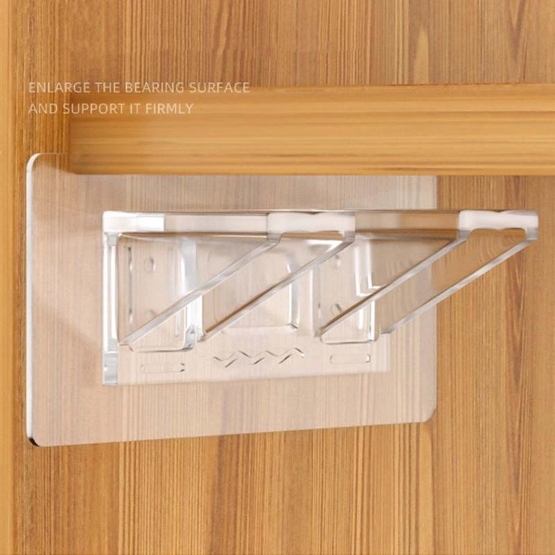 Shelf Support Adhesive Pegs Closet Partition Bracket Cabinet Support Clips Wall Hangers Sticker for Kitchen Bathroom
