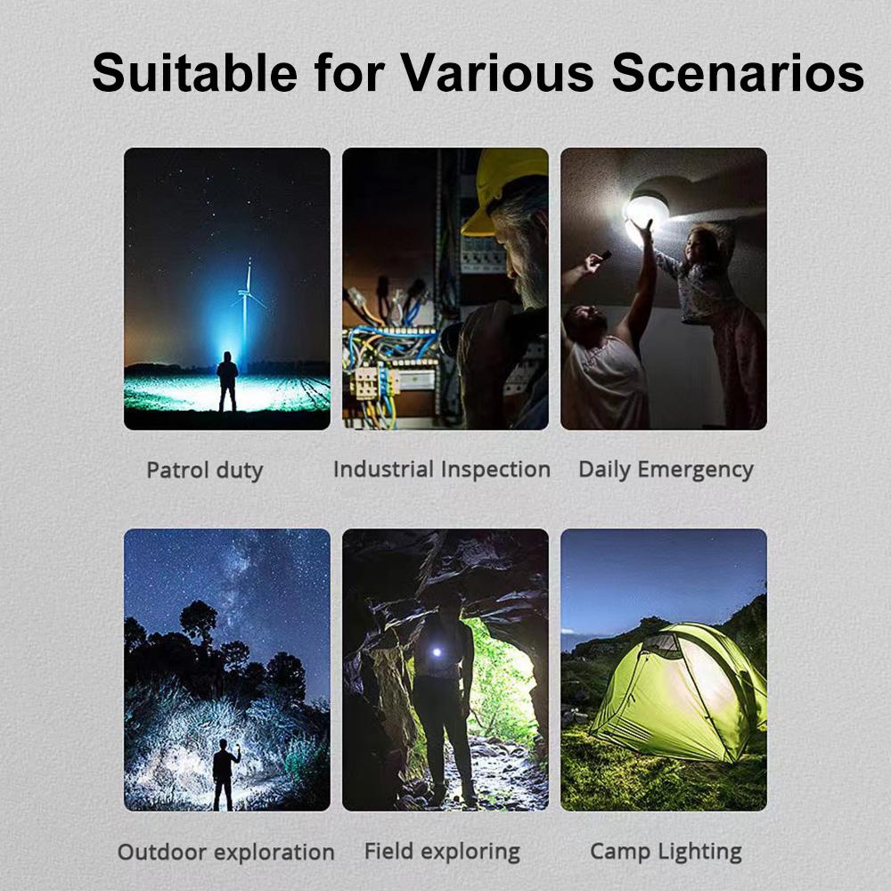 Keychain Light Outdoor Home Mini Luminous Multi-function Red And Blue Flashing Rechargeable Strong Light Flashlight