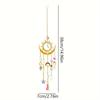 1pcs Star Moon Wind Chime Pendant, Craft Garden Decoration Design, Outdoor Courtyard Hanging Decoration, Home Garden Beautification Decoration