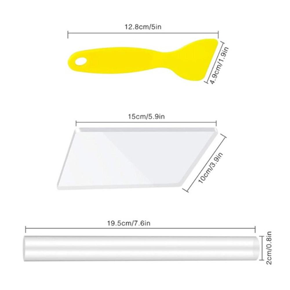

Школьные глиняные инструменты для рукоделия, твердый валик, 3 шт., акриловый лист