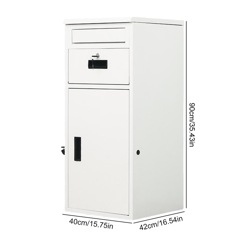 Anti-Theft Parcel Drop Boxes with Lock Outdoor Package Delivery Rustproof Package Drop Container for Secure Package Deliveries