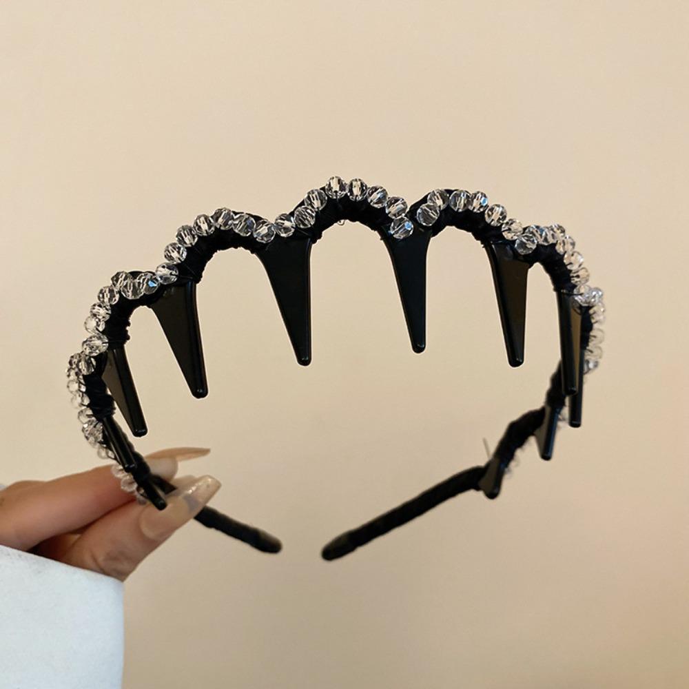 U-shaped Rhinestone Hair Band Non-Slip Face Wash Hairband Sweet Pearl Headband  Makeup