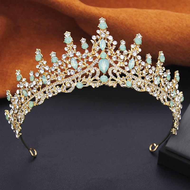 Gorgeous Crown Bridal Jewelry Set for Women Tiaras Birthday Wedding Dress Crowns and Choker Necklace Earrings Set Accessories