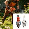BM6A Spark Plugs 4 Pack for Two-Strokes Garden Machine Maintenance, Ceramic Insulator with Metal-Plated Shell Design