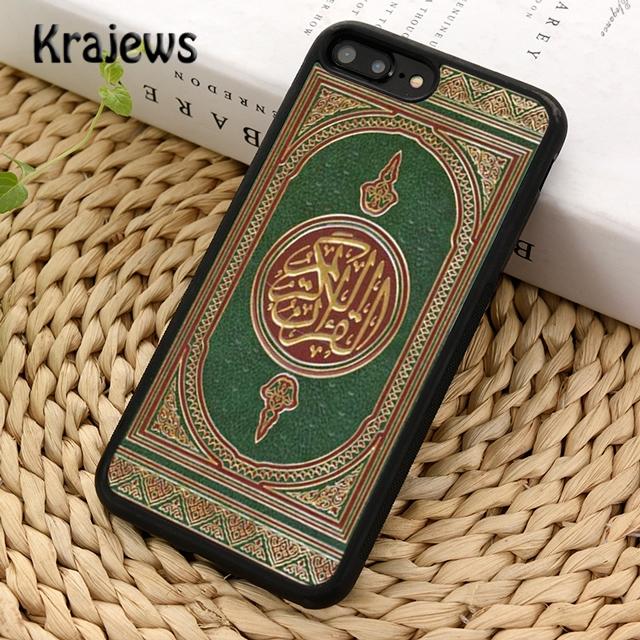 Krajews Authentic Quran Leather Embossed Phone Case For iPhone 17 Air 16 15 14 Plus 11 12 13 Pro Max Coque Shell Fundas