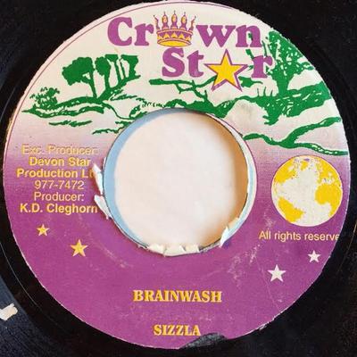 7inch Record SIZZLA - Brainwash NONE Crown Star Jamaica Reggae, Ska & Dub Used